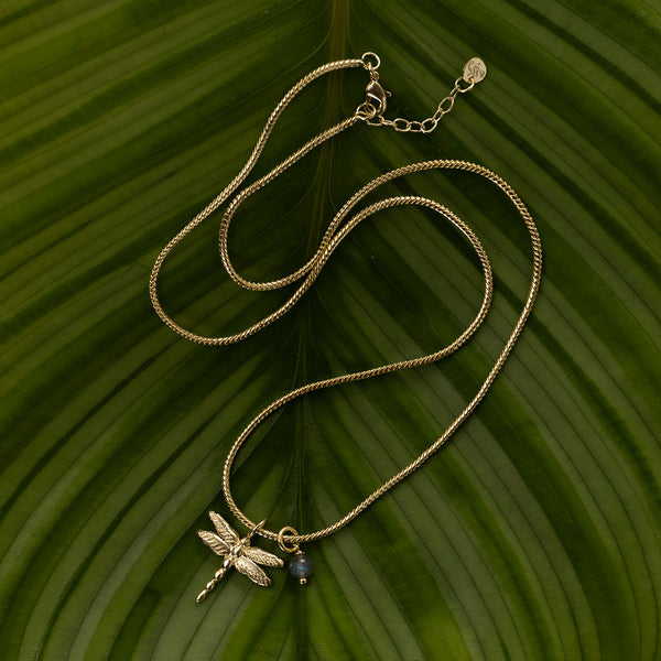 Wild Dragonfly Labradorite Necklace