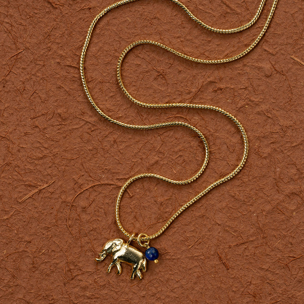 Wild Elephant Lapis Lazuli Necklace