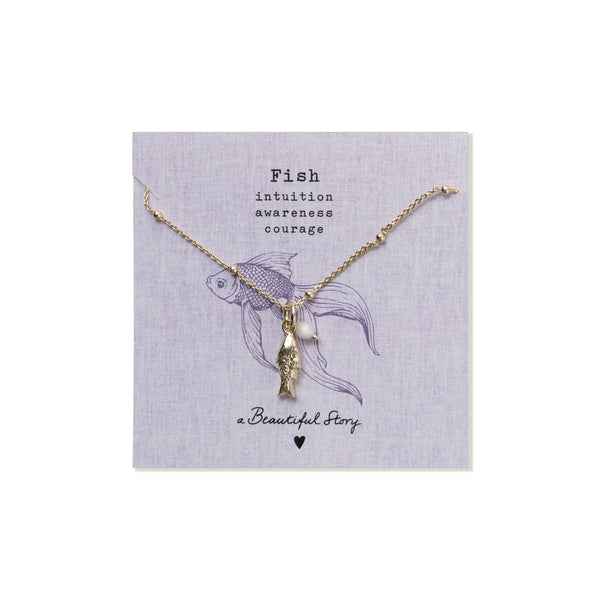 Instinct Vis Maansteen Ketting