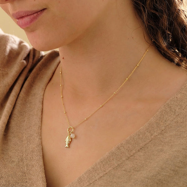 Instinct Vis Maansteen Ketting
