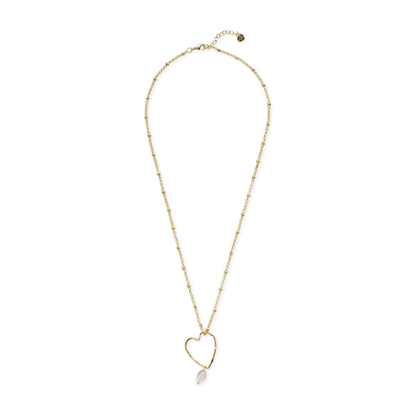 Blessed Heart Rose Quartz Necklace