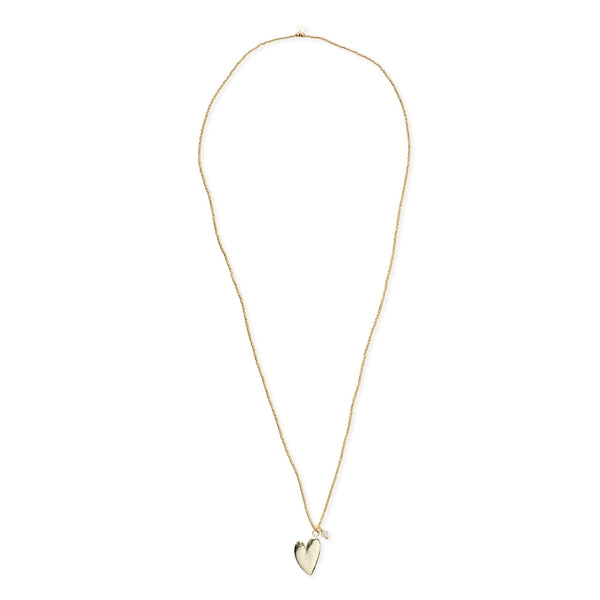 Paradise Rose Quartz Gold Colored Necklace