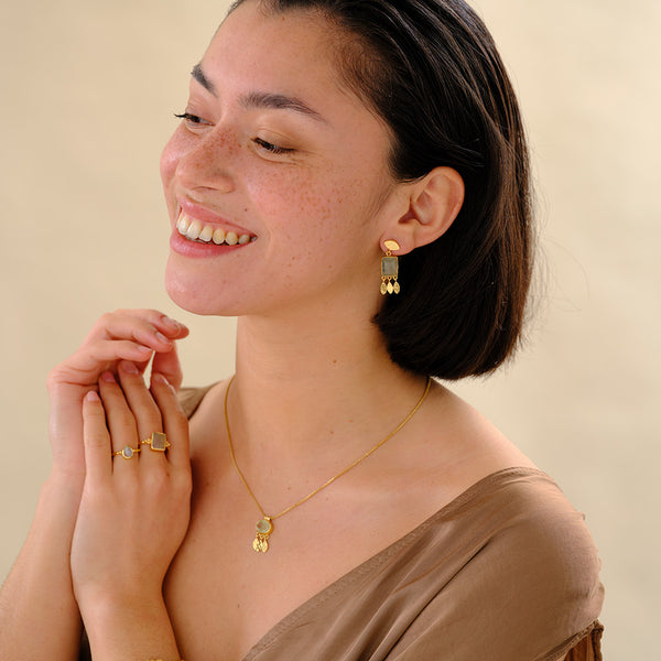 Affectionate Prehnite Earrings