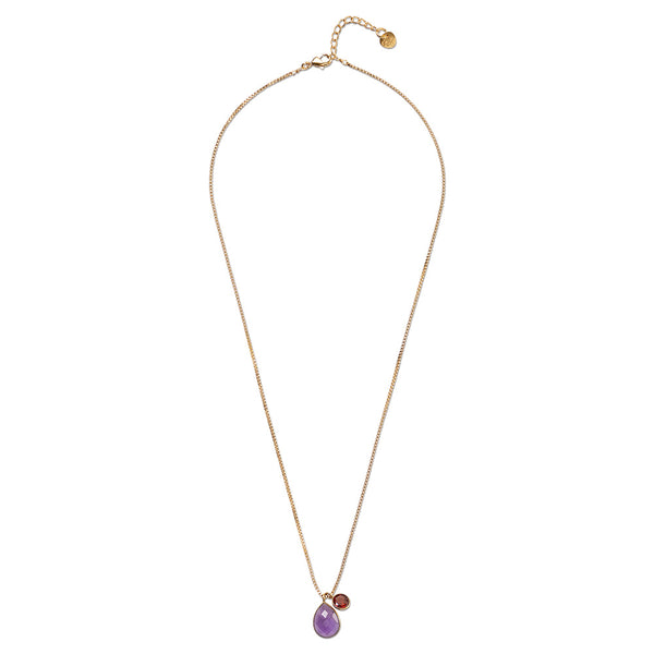 Devote Amethyst Garnet Necklace