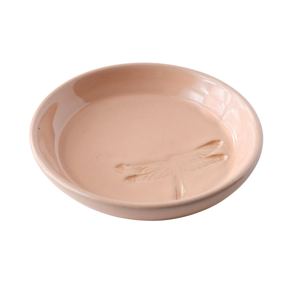Jewelry Dish Medium Dragonfly Peach