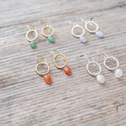 Graceful Rose Quartz Silver Plated Earrings