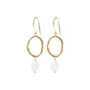 Graceful Moonstone Gold Plated Earrings
