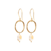Graceful Citrine Gold Plated Earrings