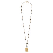 Radiate Schwarzer Onyx Gold Halskette