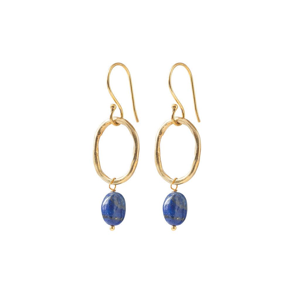 Graceful Lapislazuli vergoldete Ohrringe