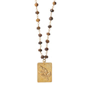 Radiate Tigerauge Gold Halskette