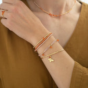 Memory Carnelian Gold Plated Bracelet