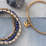 Memory Lapis Lazuli Gold Plated Bracelet
