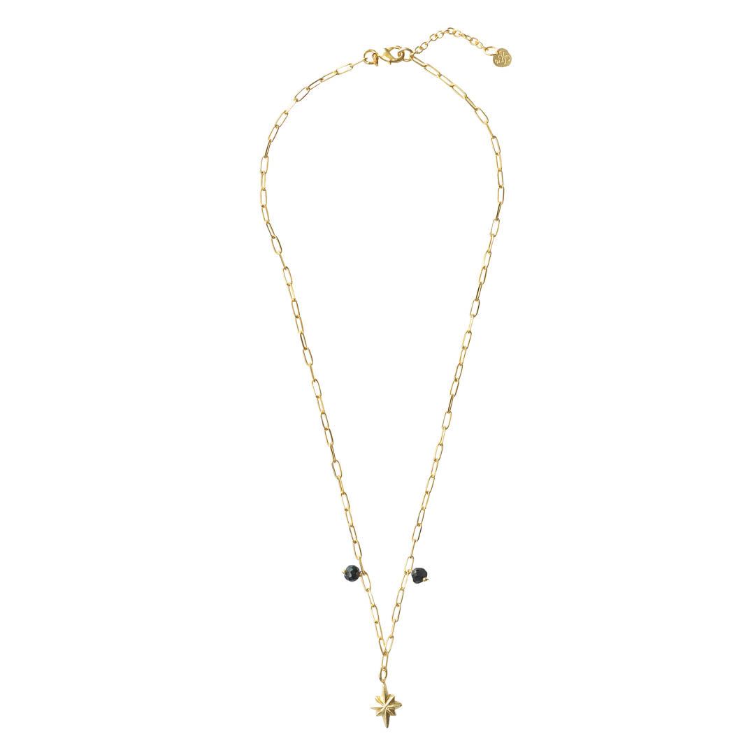 Goodness Zwarte Onyx Goud Ketting