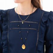 Goodness Zwarte Onyx Goud Ketting