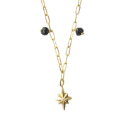 Goodness Zwarte Onyx Goud Ketting
