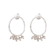 Serenity Labradoriet Verzilverde Oorbellen