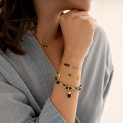 Charmed Zwarte Onyx Vergulde Armband