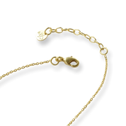 Sentiment Zwarte Onyx Labradoriet Vergulde Ketting