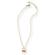 Sentiment Karneol Citrin vergoldete Halskette