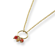 Sentiment Karneol Citrin vergoldete Halskette