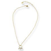 Sentiment Labradorit Mondstein vergoldete Halskette