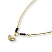 Reliable Schwarzer Onyx vergoldete Halskette