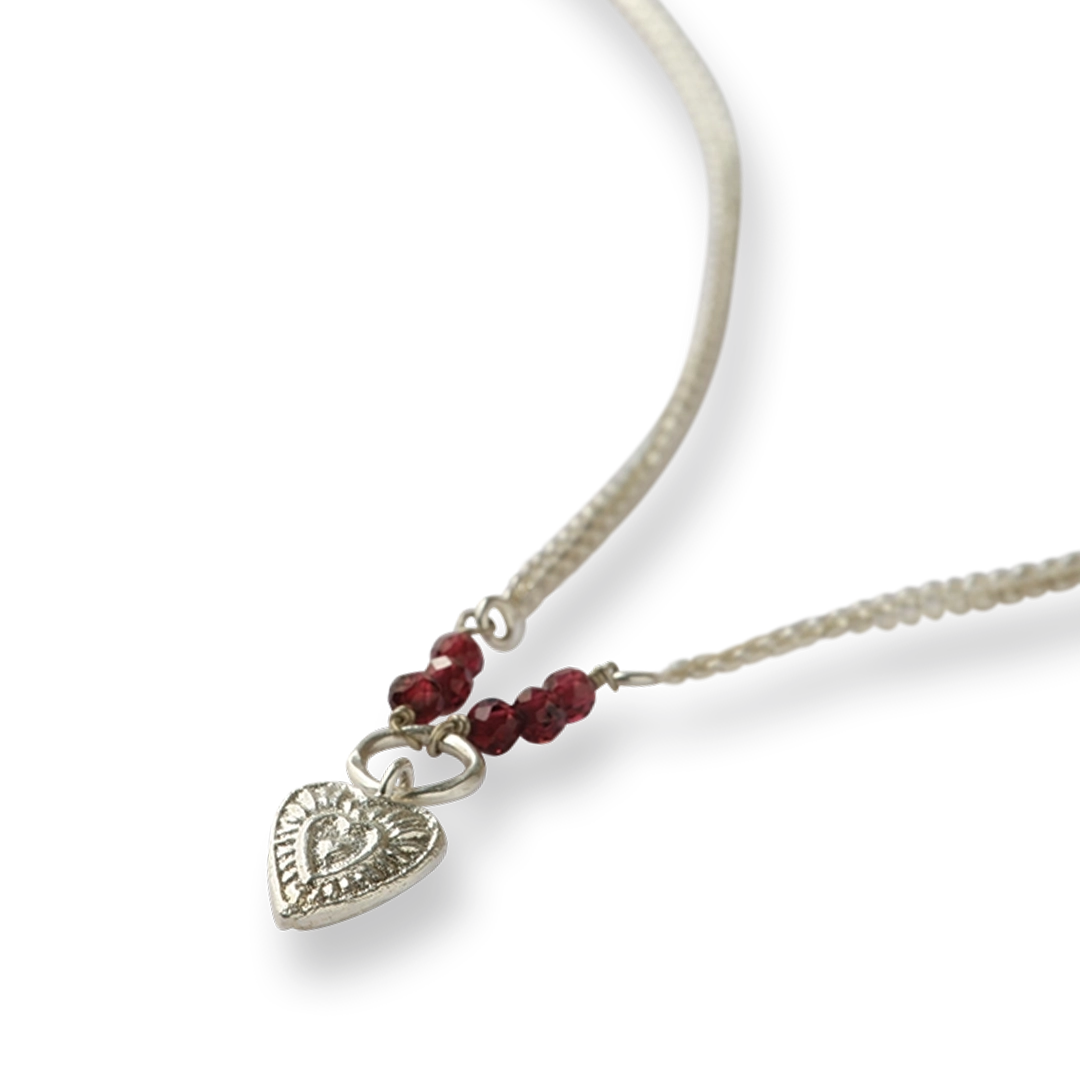 Reliable Garnet Necklace Silver Plated
