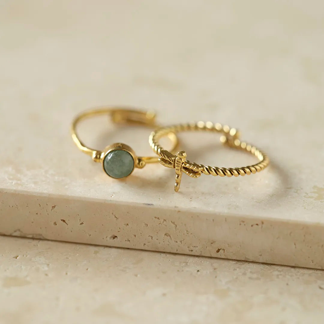 Honorable Libelle Vergulde Ring