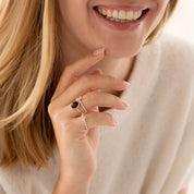 Honorable Libelle versilberter Ring