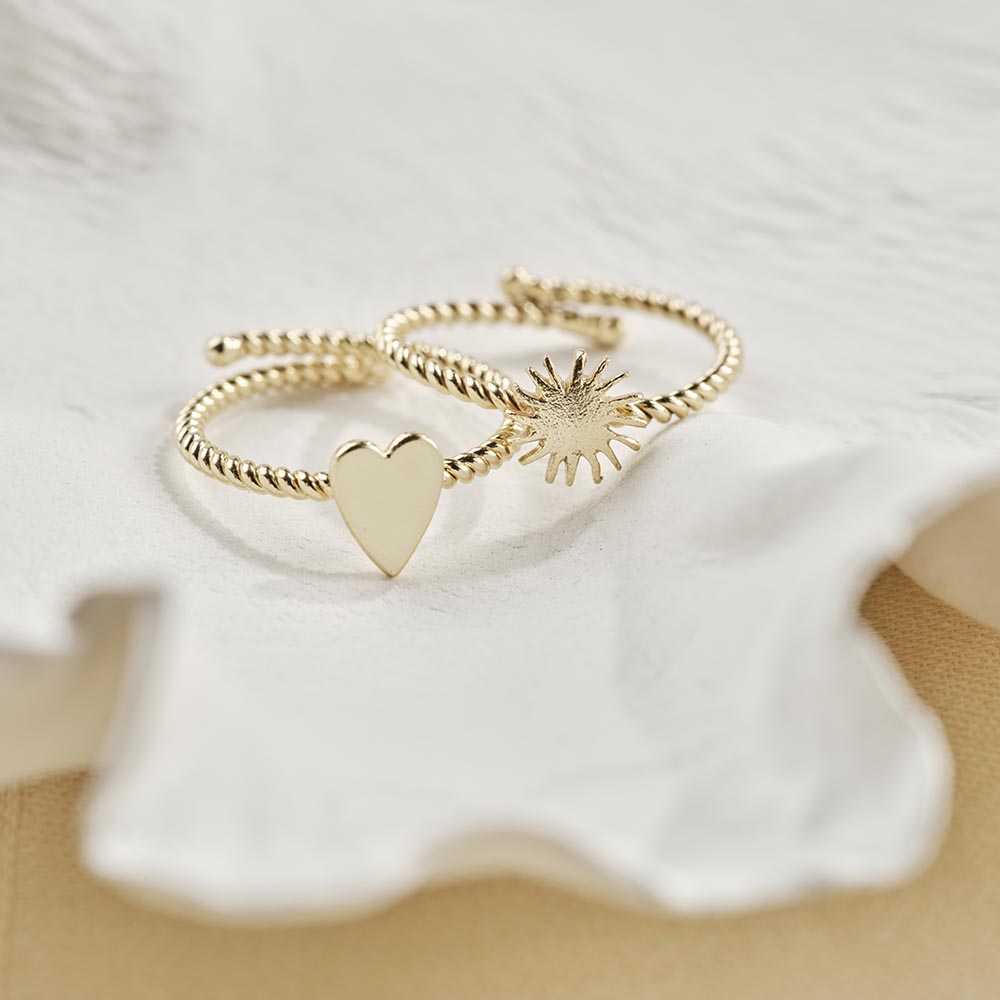 Honorable Herz vergoldeter Ring