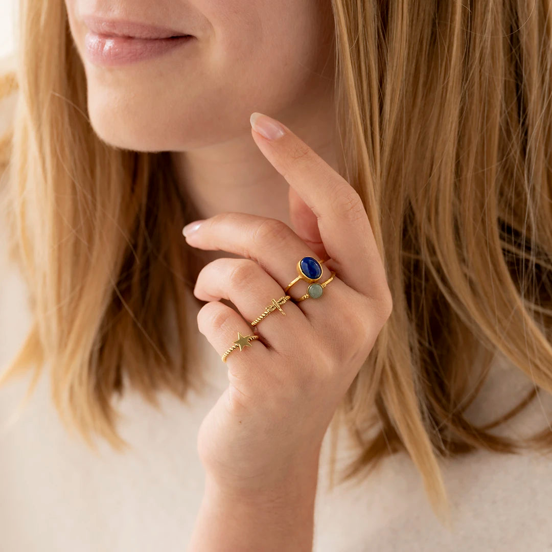 Honorable Star Vergulde Ring