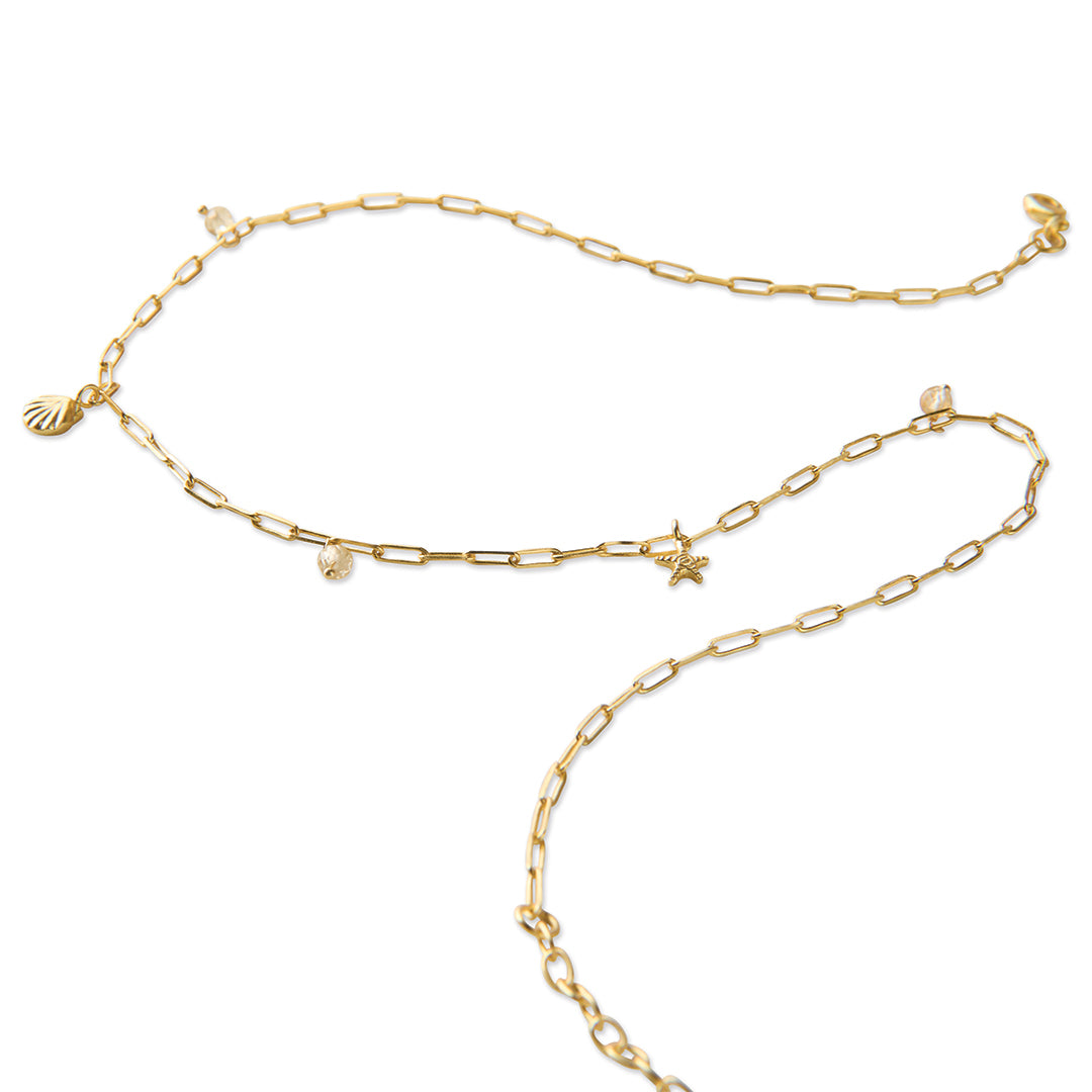 United Citrien Vergulde Ketting