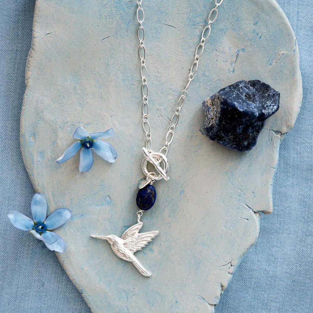 Admirable Lapis Lazuli Necklace Silver Plated