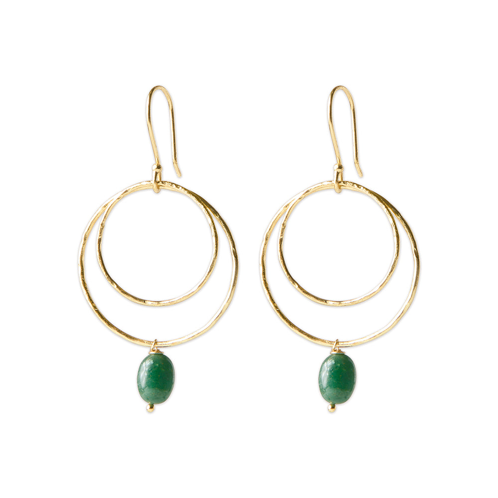 Enjoyable Aventurijn Vergulde Oorbellen