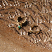 Relief Aventurijn Edelsteen Vergulde Earcuff