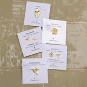 Broche Hibiscus Verguld