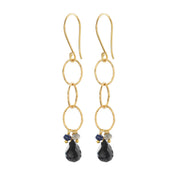 Glowing Schwarzer Onyx Mix Gold Ohrringe