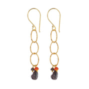 Glowing Granat Mix Gold Ohrringe