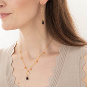 Glowing Granat Mix Gold Ohrringe