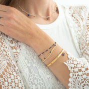 Pure Lapis Lazuli Vergulde Armband