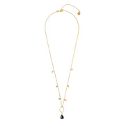 Heaven Labradorite Black Onyx Gold Necklace