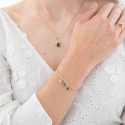 Posy Edelstein Mix vergoldetes Armband