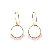 Compassion Rozenkwarts Vergulde Oorbellen