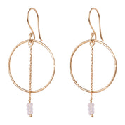 Talent Rosenquarz vergoldete Ohrringe