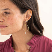 Talent Rosenquarz vergoldete Ohrringe