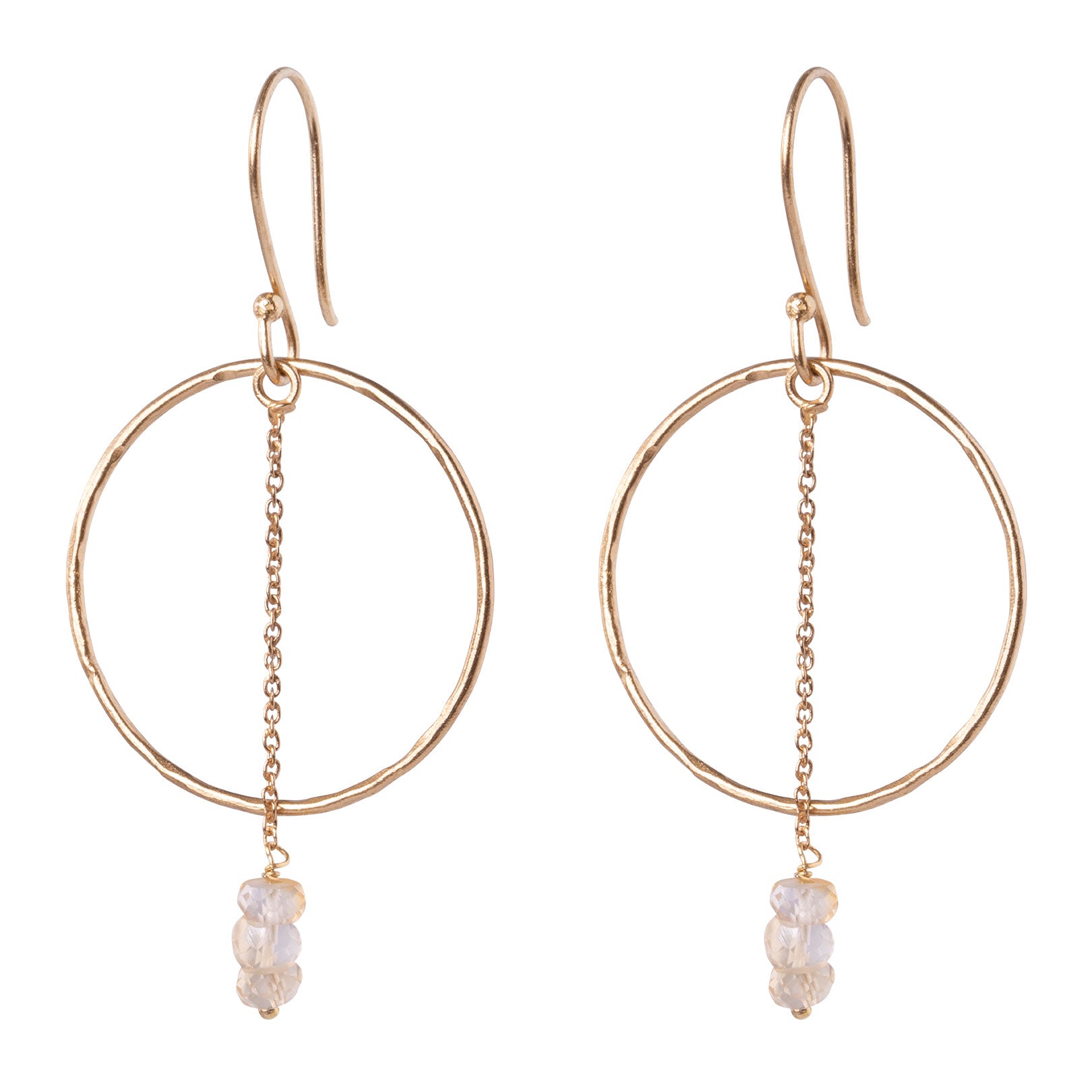 Talent Citrien Vergulde Oorbellen