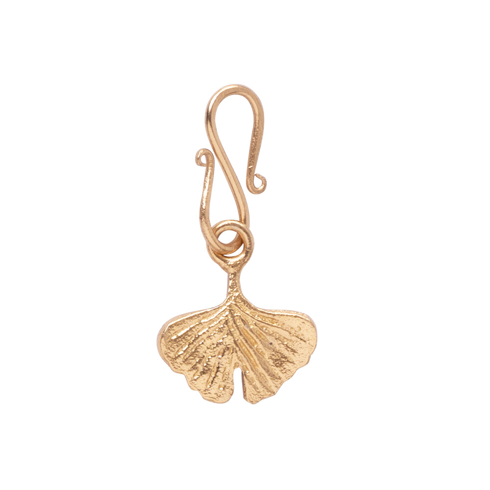 Ginkgo Leaf Small Charm Gold Plated