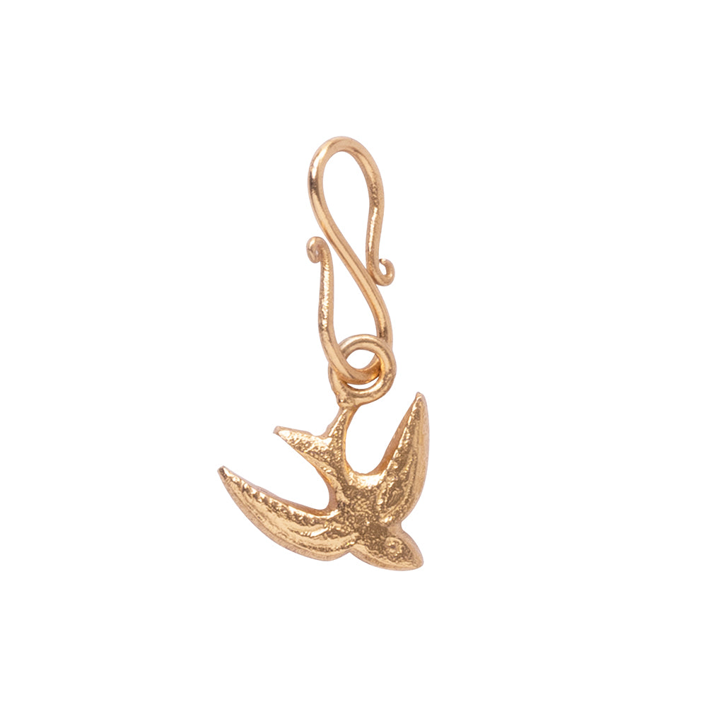 Schwalbe Kleiner Anhänger Vergoldet