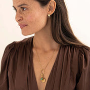 Herz Vintage Münzanhänger Vergoldet